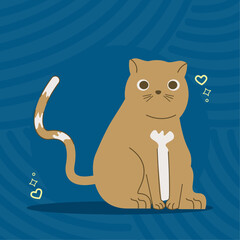 cute cat with hearts