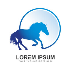 Horse Circle Logo Vector icon