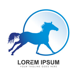 Horse Circle Logo Vector icon