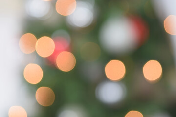 Obraz premium Christmas Lights Blur Bokeh Background - Abstract