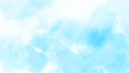 Blue sky and white cloud. Blue watercolor background for textures backgrounds and web banners design