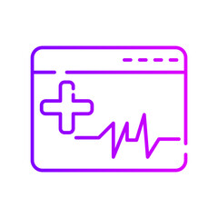 Obraz premium browser gradient icon