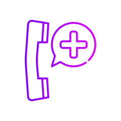 emergency call gradient icon