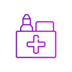 Obraz premium first aid kit gradient icon