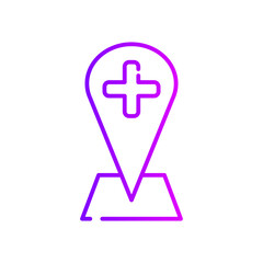 Fototapeta premium location gradient icon