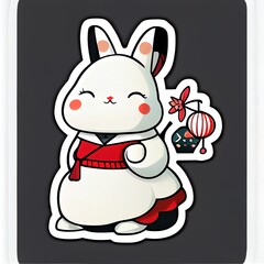 Chinese New Year Rabbit cartoon illustration