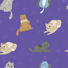 cute little cats pattern