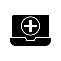 medical app glyph icon