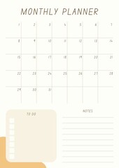 a4 size monthly planner template