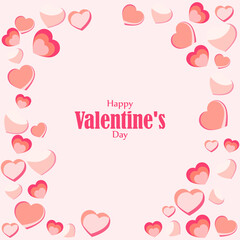 Vector illustration of Happy Valentine's Day concept greeting background