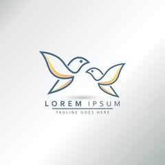 Logo Design, The Logo Of The Phoenix Pheasant Business Is Flapping Its Wings, Hawk Vector Line Logo Design, And Universal Premium Falcon Symbol Logotype.
