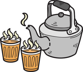 Hand Drawn kettle illustration