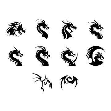 dragon icon set