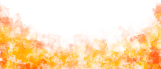 transparent orange abstract smoke border