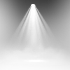  Transparent studio white smoke spotlight © irham