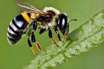 bee on a leaf 
