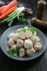 roasted cassava with palm sugar sauce