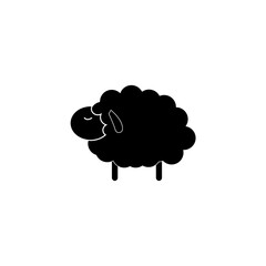 Sheep on a white background with an inscription.