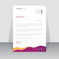 Professional creative business letterhead template design
