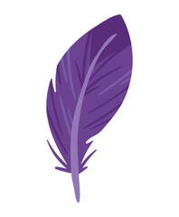 purple mardi gras feather