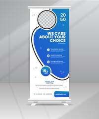 Medical Roll up Banner design Stand for Hospital Healthcare Exhibition