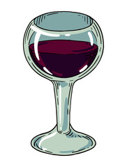 wine in classic cup drink