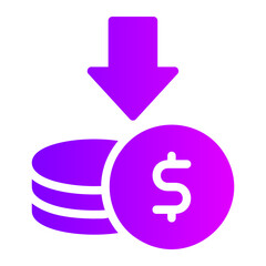 decrease gradient icon