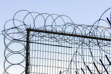 Security with a barbed wire fence