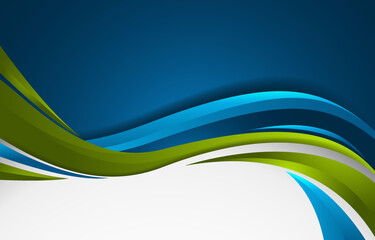  Blue Green Wave Background