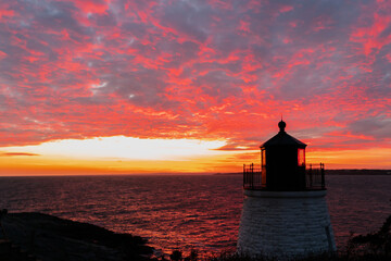 Sunset with a little lighthouse