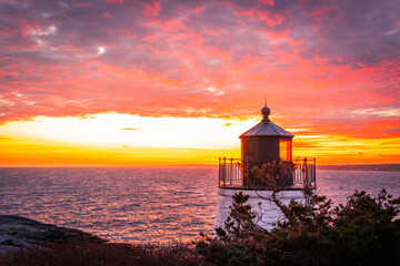 Sunset with a little lighthouse