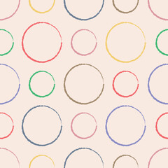Seamless pattern. Abstract seamless pattern with the image of colored circles. Pattern with circles of different colors.Pattern for print and packaging. Vector