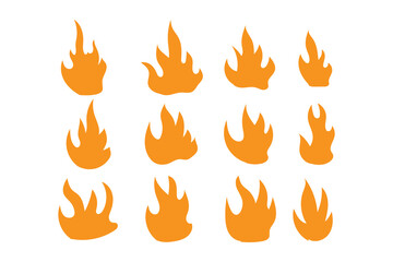 fire flames set
