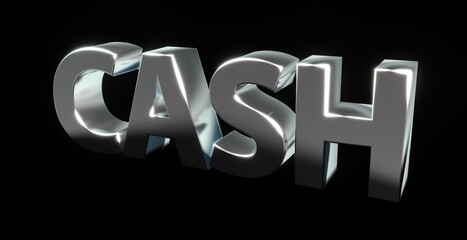 Cash, Kapital, Business, Schrift, 3d, gold