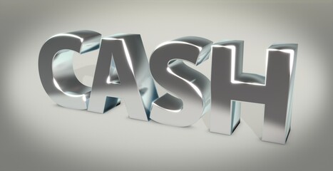 Cash, Kapital, Business, Schrift, 3d, gold