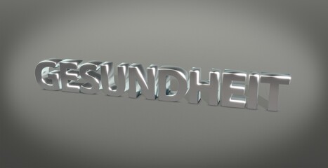 Gesundheit, Zeichen, Schrift, 3d, gold, silber