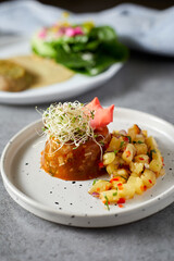 Beautiful and tasty food on a plate