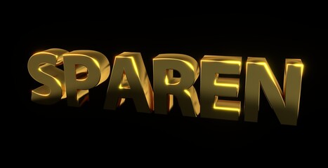 Sparen, Konto, Zeichen, Schrift, 3d, gold, silber