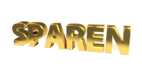 Sparen, Konto, Zeichen, Schrift, 3d, gold, silber