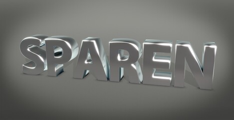 Sparen, Konto, Zeichen, Schrift, 3d, gold, silber