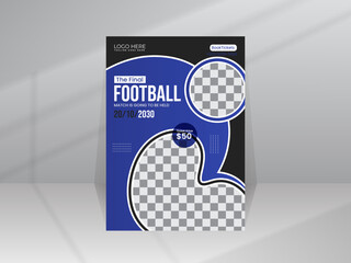 Fototapeta na wymiar The Final Football Tournament Competition Championship Flyer template