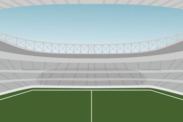 Soccer stadiums buildings. stadium line drawing illustration vector. Football stadium sketch vector © Hanum Creative
