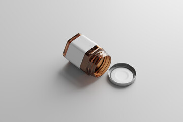 amber glass honey jar