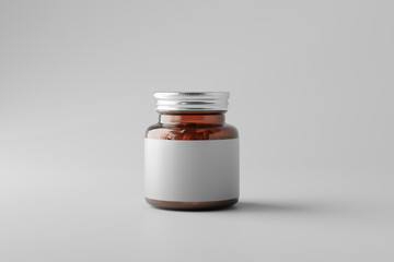 amber glass capsule bottle