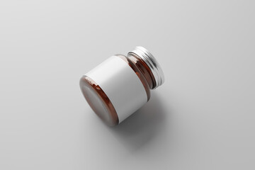 amber glass capsule bottle