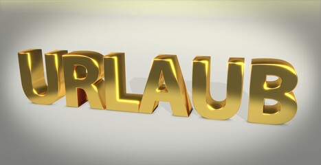 Urlaub, Zeichen, Schrift, 3d, gold, silber