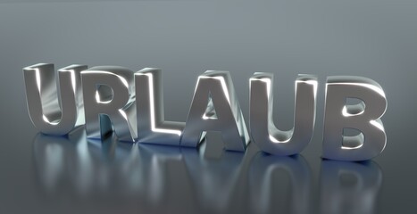 Urlaub, Zeichen, Schrift, 3d, gold, silber