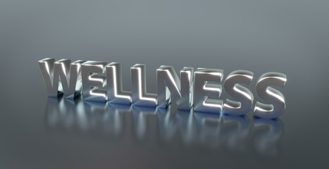 Wellness, Zeichen, Schrift, 3d, gold, silber