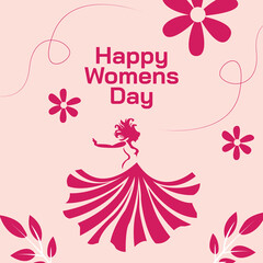  Happy women's day vector poster template