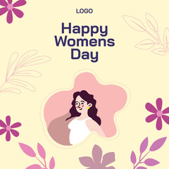 Happy women's day greetings background template